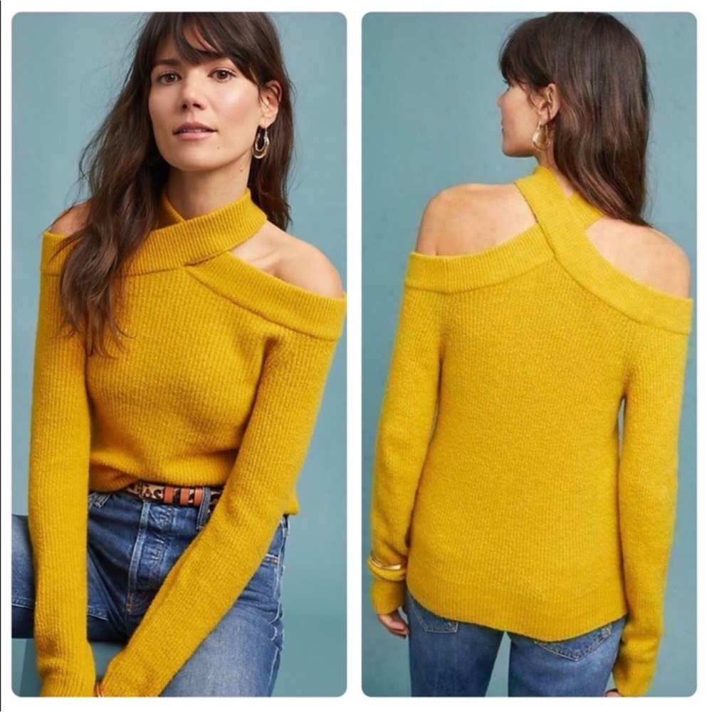 Moth by Anthropologie cross front pullover sweater- Size XS